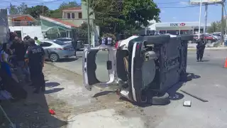 Ambos conductores involucrados en el choque en Mérida presentaron lesiones