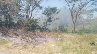 Terreno abandonado se incendia y causa alarma en Sabancuy