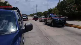 La zona quedó totalmente acordonada, con la presencia de cerca de 15 policías