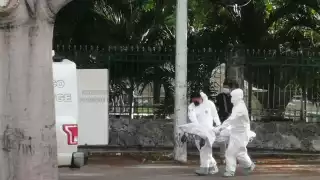 Personal del Semefo realizó el levantamiento del cadáver esta mañana