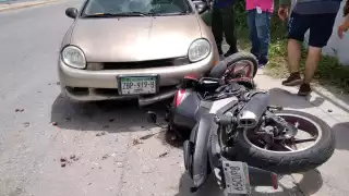 El motociclista se hizo responsable de los daños