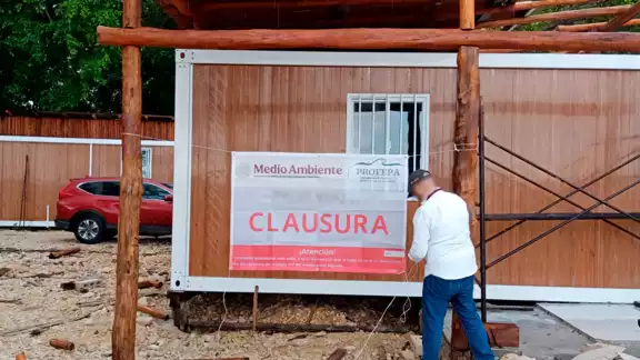 PROFEPA clausura obras ilegales en Estero de Chac PROFEPA clausura obras ilegales en Estero de Chac
