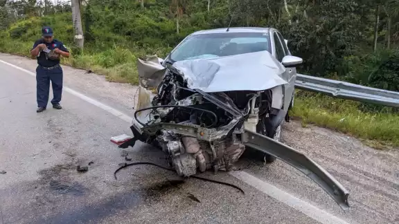 Una persona resultó herida en el accidente sin ser necesario su traslado a un hospital de José María Morelos