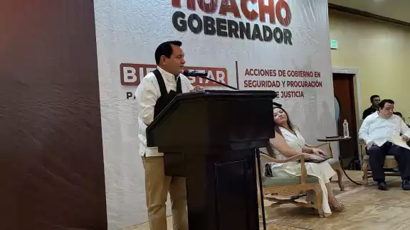 Joaquín Díaz Mena expuso su plan de seguridad en Yucatán