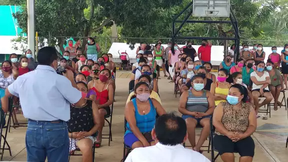 La asamblea fue supervisada por personal de la Secretaría del Bienestar