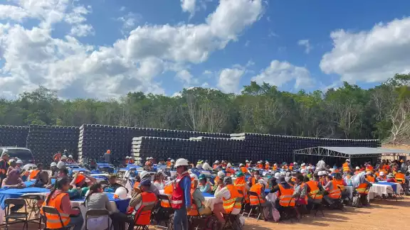 Antes del festejo se realizó una misa y un rosario