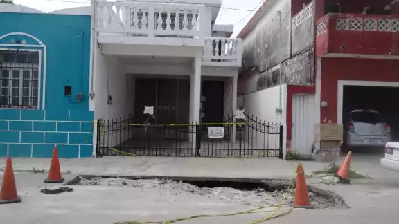 El domicilio donde ocurrió el hallazgo está ubicado en el centro de Progreso, cerca del Palacio Municipal. Foto: Julio Jiménez Mendoza.