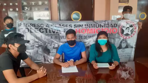 Los alumnos son los que están más expuestos al virus, aseguraron integrantes de la Federación Nacional de Estudiantes Revolucionarios