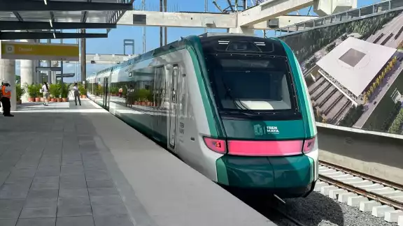 El presidente Andrés Manuel López Obrador partió de la Estación Cancún del Tren Maya El presidente Andrés Manuel López Obrador partió de la Estación Cancún del Tren Maya