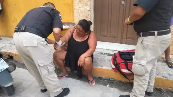 La mujer resultó con heridas leves La mujer resultó con heridas leves