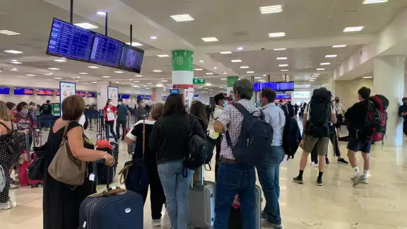 Algunas de las cancelaciones presentadas en días pasados en el aeropuerto de Cancún era de Aeroméxico