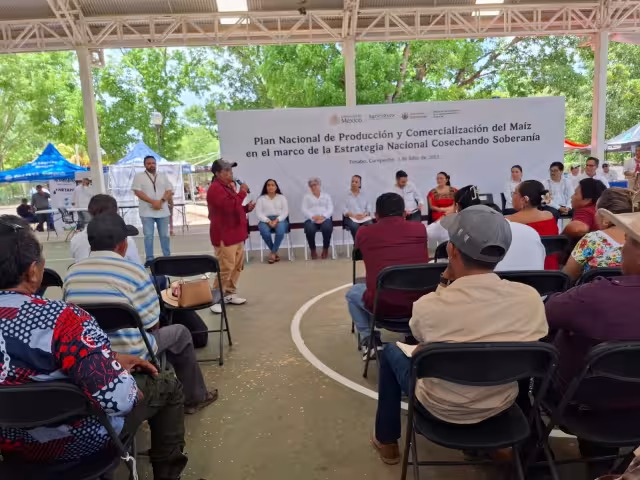 Campesinos de Campeche exigen precios justos por el maíz en reunión del Plan Nacional de Comercialización