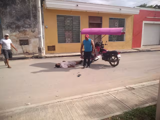 Un sujeto fue atropellado en Chocholá por un mototaxi