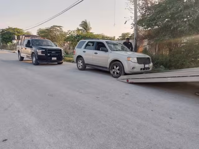 La camioneta del hombre fue trasladada al corralón de Escárega