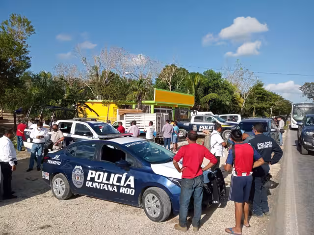 En el lugar se encuentran autoridades de los Tres Niveles de Gobierno resguardando la zona