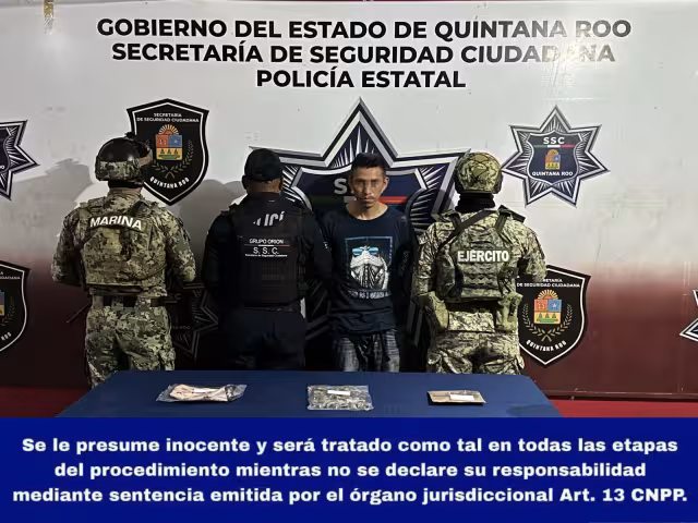 Elementos de diferentes corporaciones custodiaron y presentaron al sujeto.