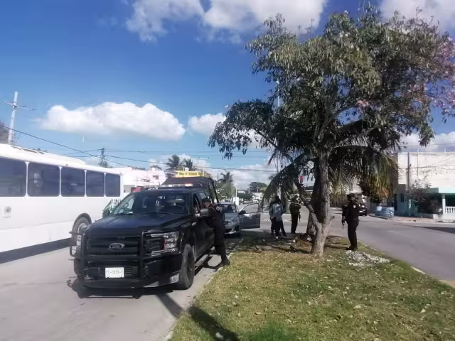 El auto fue detenido en el cruzamiento de la calle 48 de Progreso