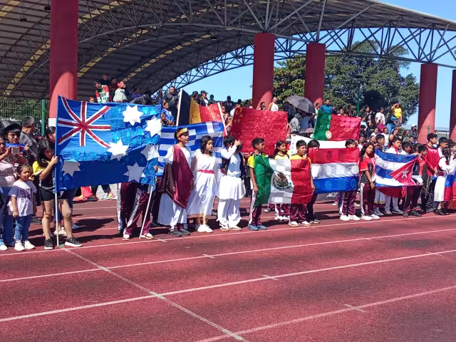 El desfile incluyó a diferentes naciones de todo el mundo.