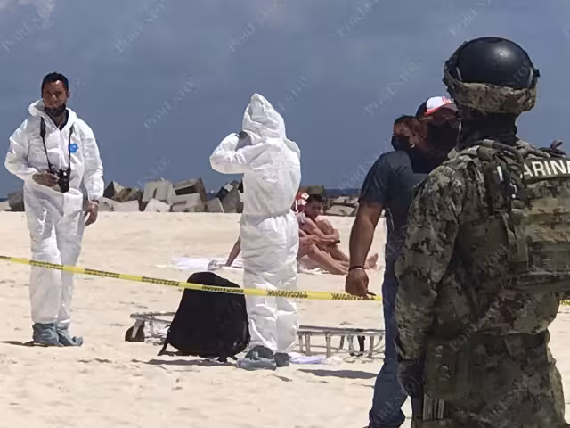 En el lugar se encuentran elementos de la FGE de Quintana Roo y la Marina