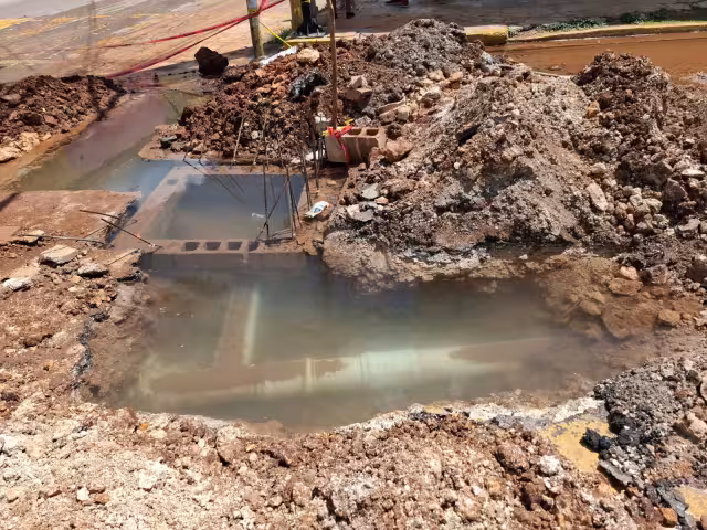 Los pozos de agua potable se cerraron para realizar trabajos en las tuberías.