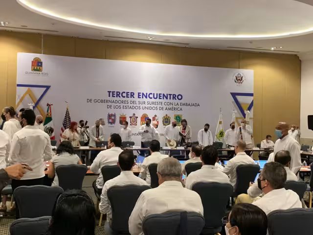 El acto protocolario del inicio de este encuentro  con Gobernadores se llevó a cabo en la Zona Hotelera de Cancún