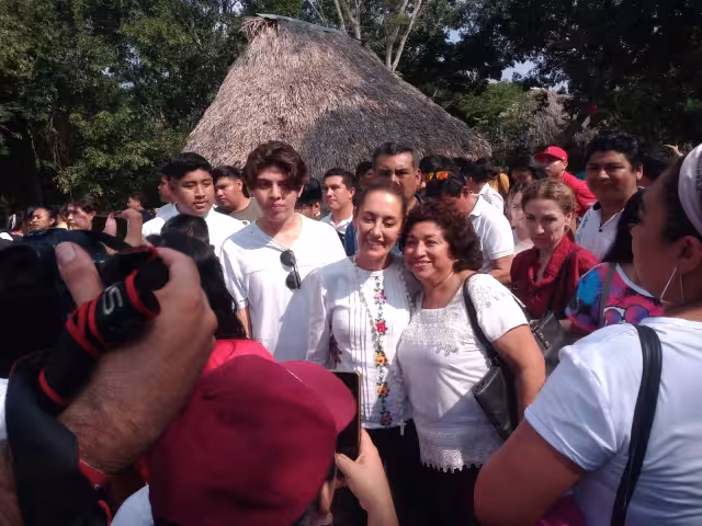 Habitantes de Becal asistieron a la reunión con Claudia Sheinbaum