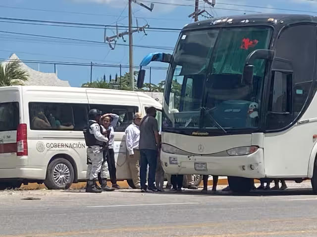 Los migrantes fueron detectados en un retén de seguridad implementado por el INM y la GN, cerca de Bacalar
