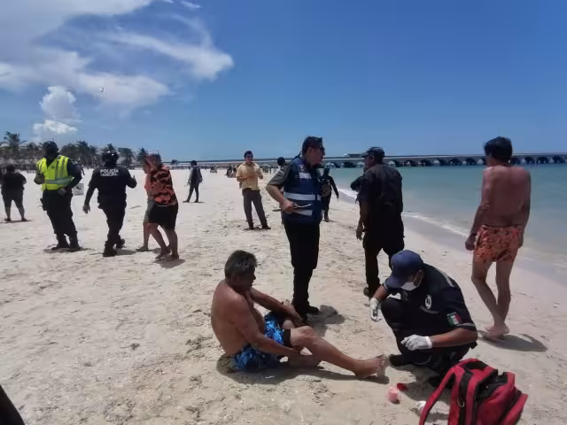 Ayer se registraron varios niños atacados por mantarrayas en Progreso