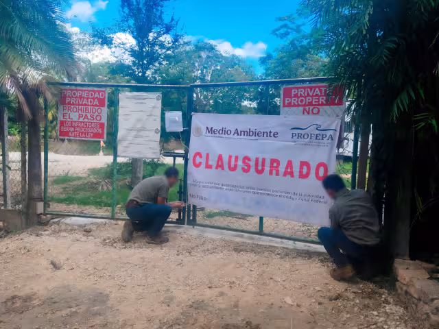 Fueron clausurados algunos predios durante el operativo.