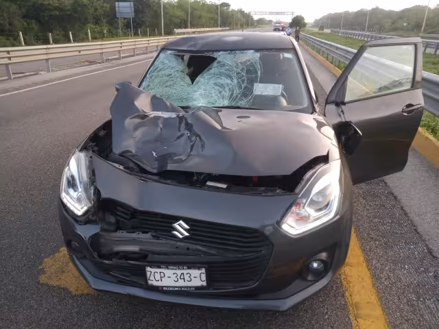 El responsable del accidente se quedó en el lugar para pedir auxilio