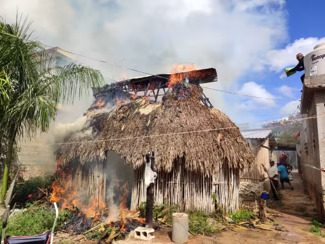 El siniestro inició por una chispa