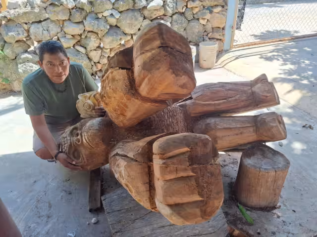 La pieza mide más de 1.30 metros de alto y será enviada a Ciudad del Carmen.