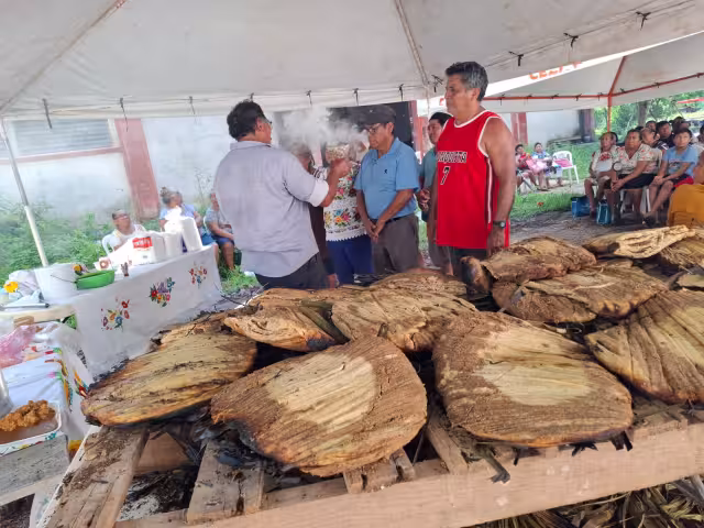 Con pibes y balché, campesinos de Hecelchakán celebran el Hanal Cool en lengua maya