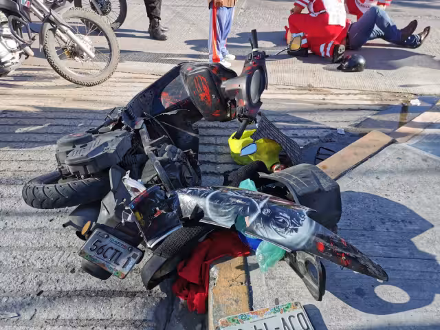 El motociclista sufrió algunas contusiones