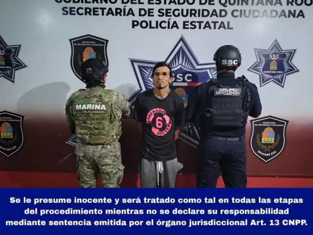 Elmasculino fue asegurado para su puesta a disposición de la Fiscalía General del Estado