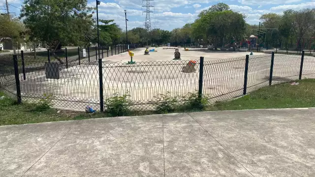 El parque Splash Pad de Mérida luce cerrado desde hace varios meses