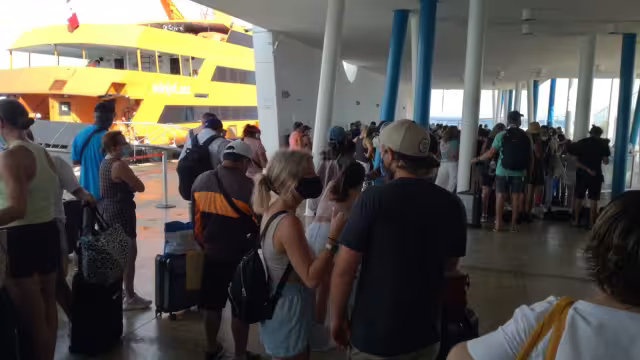 Registran mayor movimiento ante los limitados cruces marítimos que tendrá la naviera Winjet