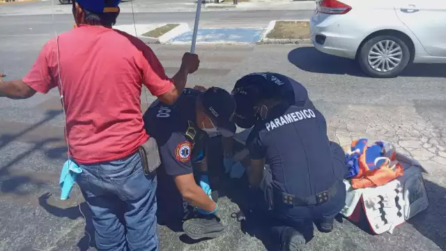 El motociclista fue trasladado a un hospital en Mérida