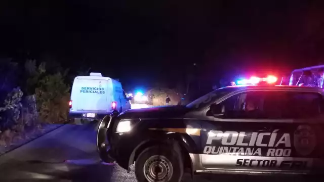 La calle fue cerrada por la Policía Quintana Roo