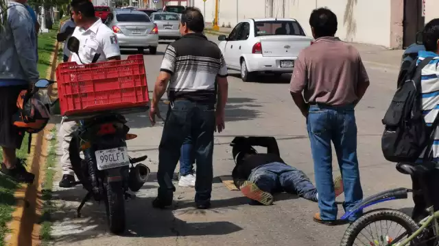 El motociclista fue trasladado al Hospital General de Ciudad del Carmen