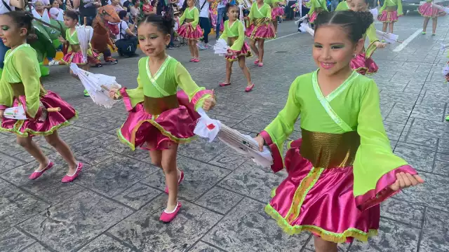 Fueron cerca de 500 niños que desfilaron en el Carnaval de Mérida