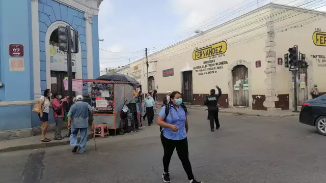 Semáforos del Centro Histórico de Mérida se vieron afectados por la falta de luz