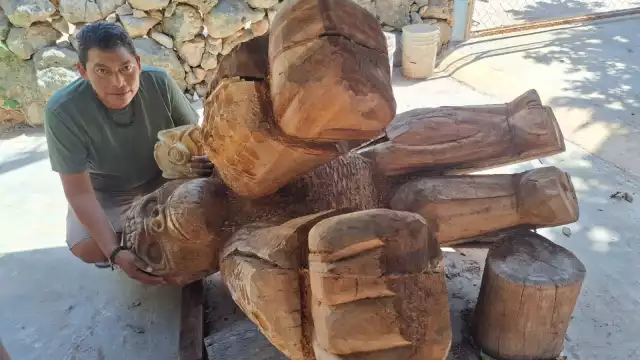 La pieza mide más de 1.30 metros de alto y será enviada a Ciudad del Carmen.