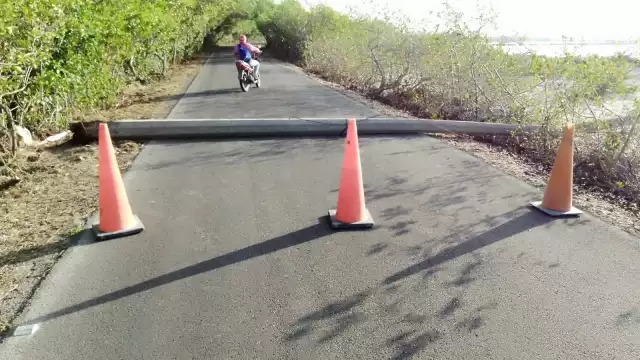 El accidente no sólo ocasionó suspensión en el servicio de luz, sino también se detuvo el tránsito