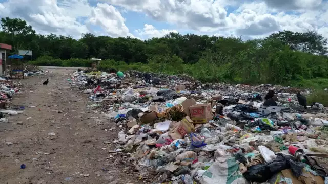 Cuando las fosas de basura se llenan, se cierran y rellenan con tierra para crear una nueva