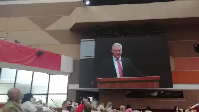 Mario Díaz-Canel durante el VIII Congreso del Partido Comunista de Cuba