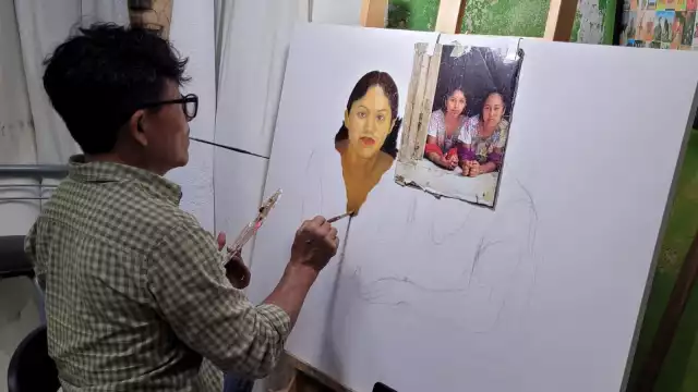 El artista Marco Chab da vida a Campeche por medio de su pincel: EN VIVO