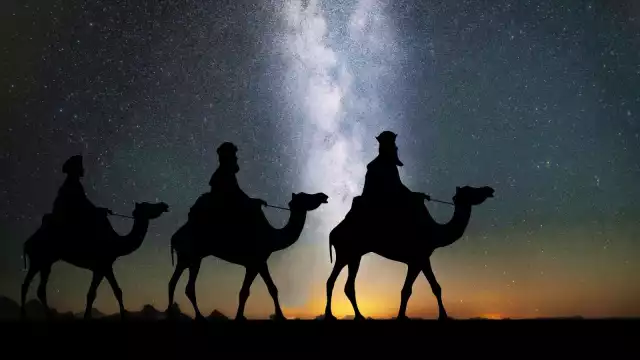 Un caballo, un elefante y un camello, los emblemáticos acompañantes de los Reyes Magos