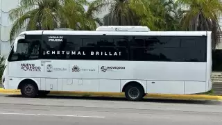 Camiones urbanos arribaron este domingo a Chetumal