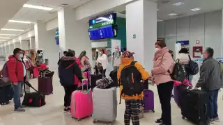 Este jueves los vuelos de Monterrey y Guadalajara llegaron adelantados